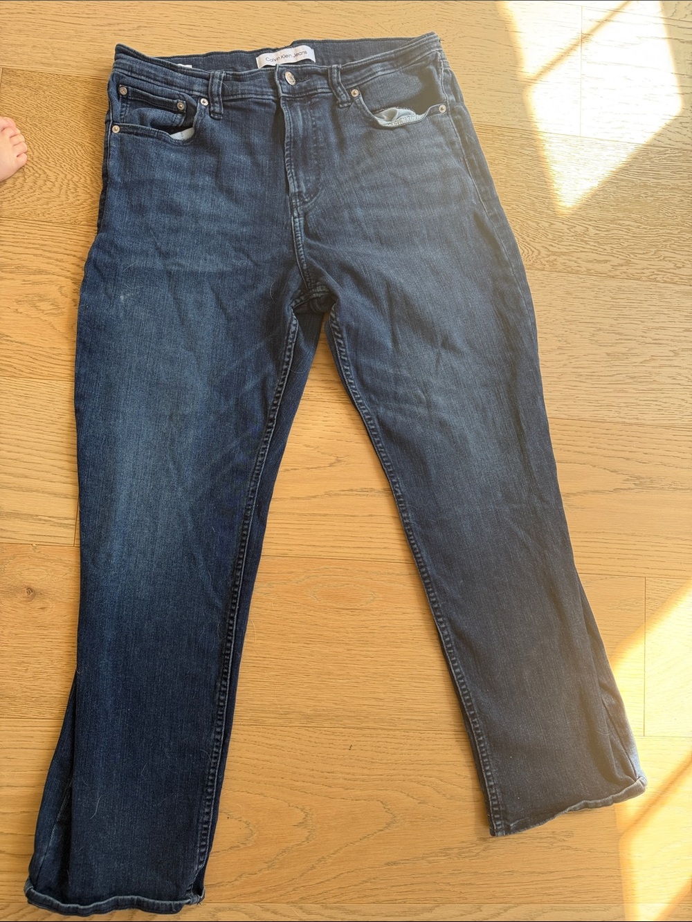 Calvin Klein Men's Dark Indigo Slim Straight Jeans 34x30